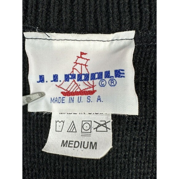 JJ Poole Sweater Cardigan Christmas Holiday Womens Medium Made in USA Vintage - Picture 4 of 8